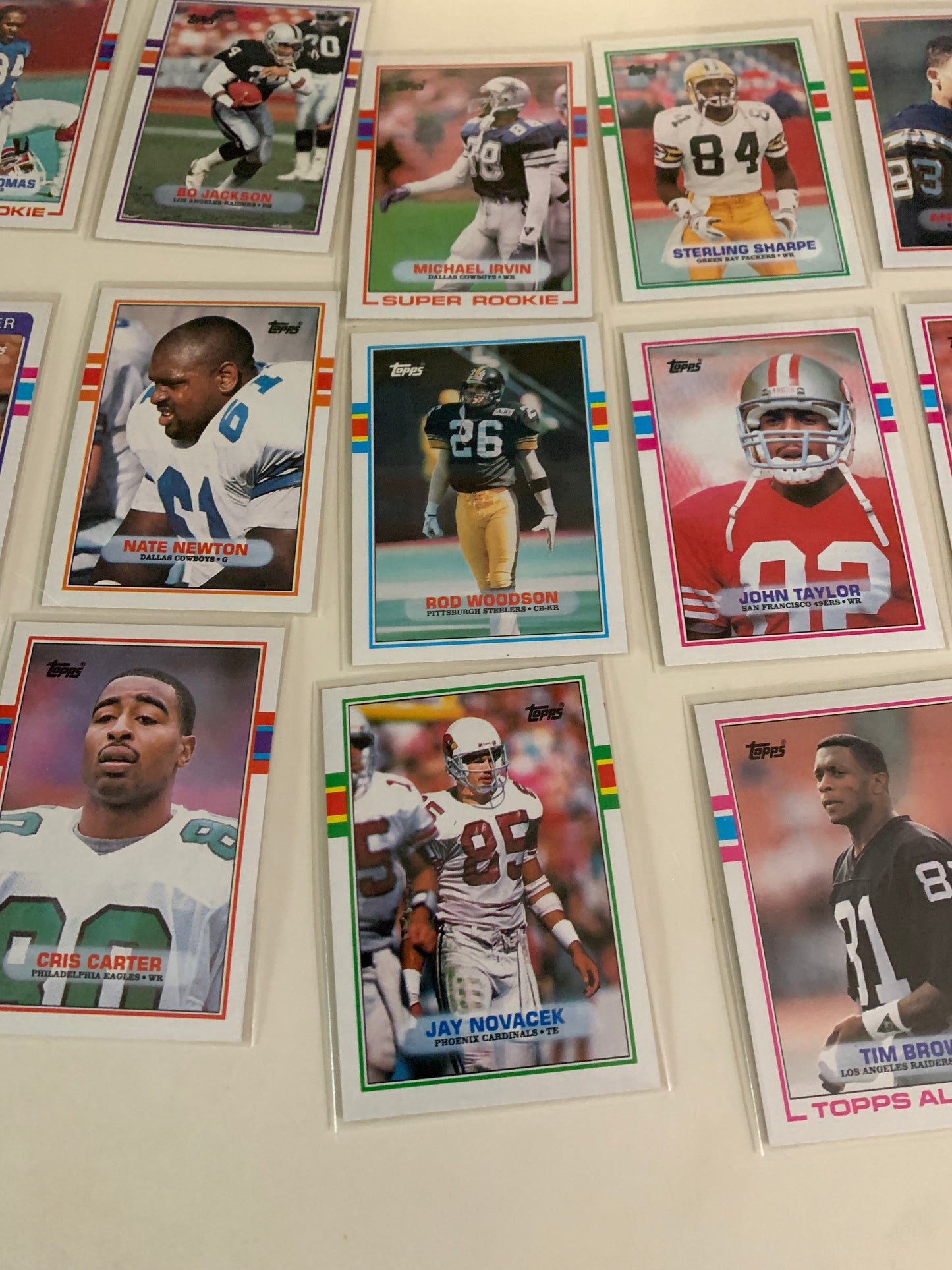 1989 Topps Football Mint Complete Set Look for Rookies Tim Brown, John Taylor